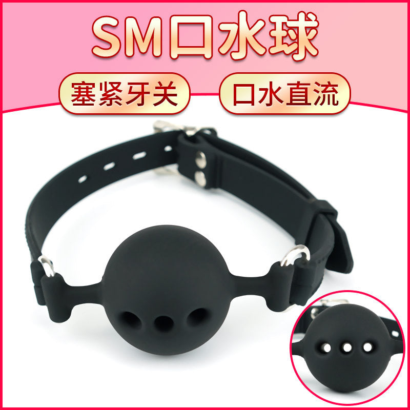 SM sexy mouth plug with hole sex ball [silicone ball]