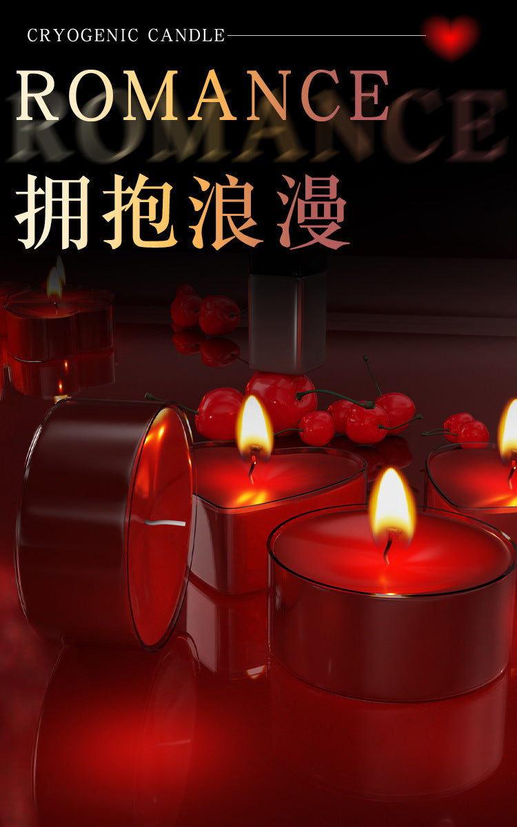 Low temperature candle - round red B45