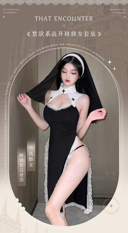 Sexy nun uniform cosplay