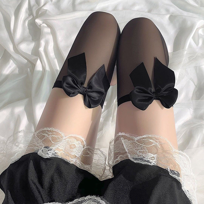 Ins style bow stockings