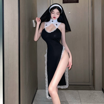 Sexy nun uniform cosplay