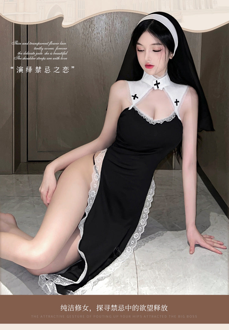 Sexy nun uniform cosplay