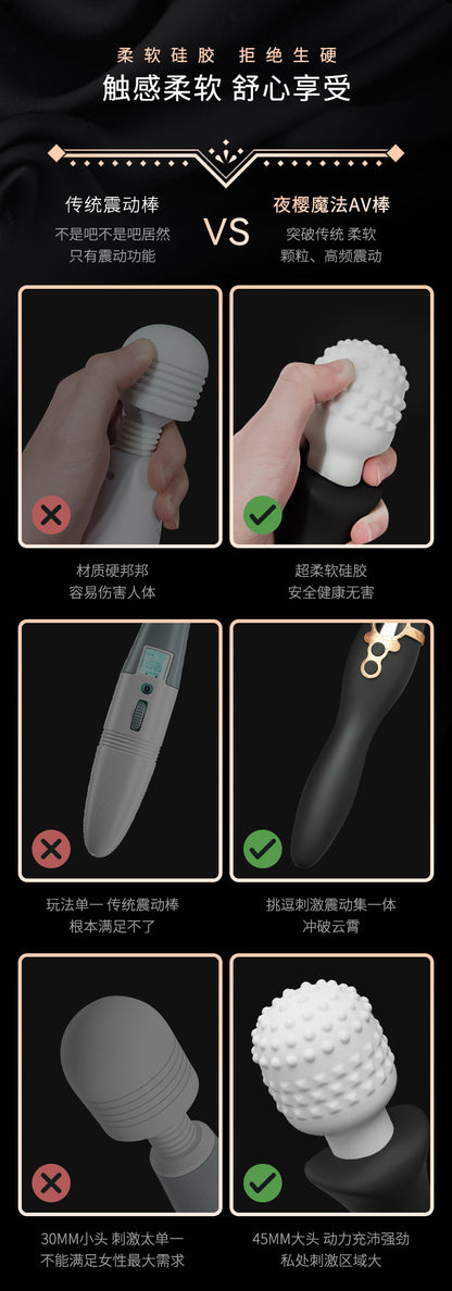 🎀Fairy double-head massage vibrating AV magic wand