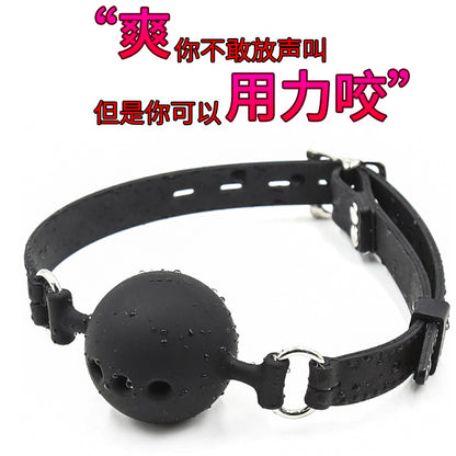 SM sexy mouth plug with hole sex ball [silicone ball]