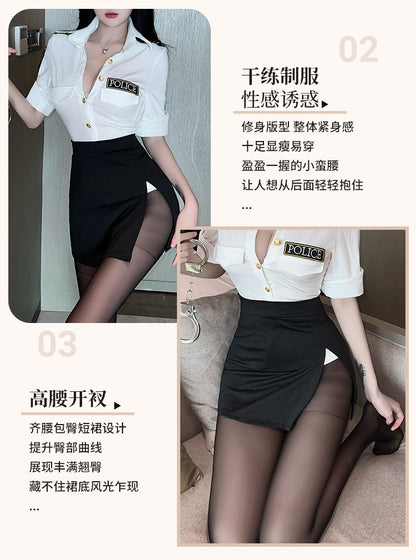 纯欲服装女警套装 C34