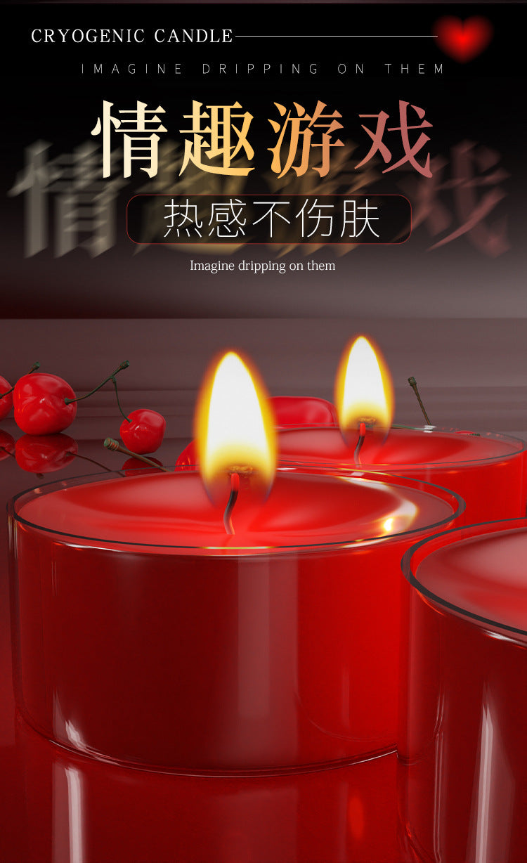 Low temperature candle - round red B45