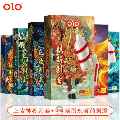 olo mythical beast condom set [1 thorn condom + 1 dragon ball condom]