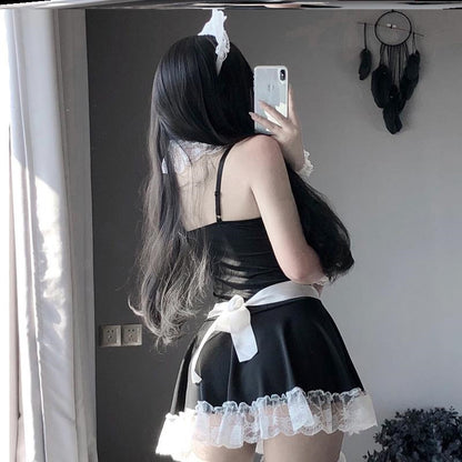 Sexy maid uniform seduction [headband + neck ring + bracelet + leg ring + bellyband] C50