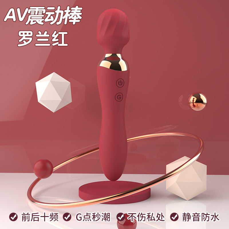 Silent charging second tide double-headed vibrator