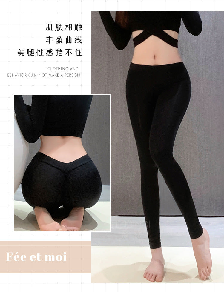 Sexy Ice Silk Free Zipper Open File Body Shaping Yoga Suit [Yoga Vest + Yoga Pants]