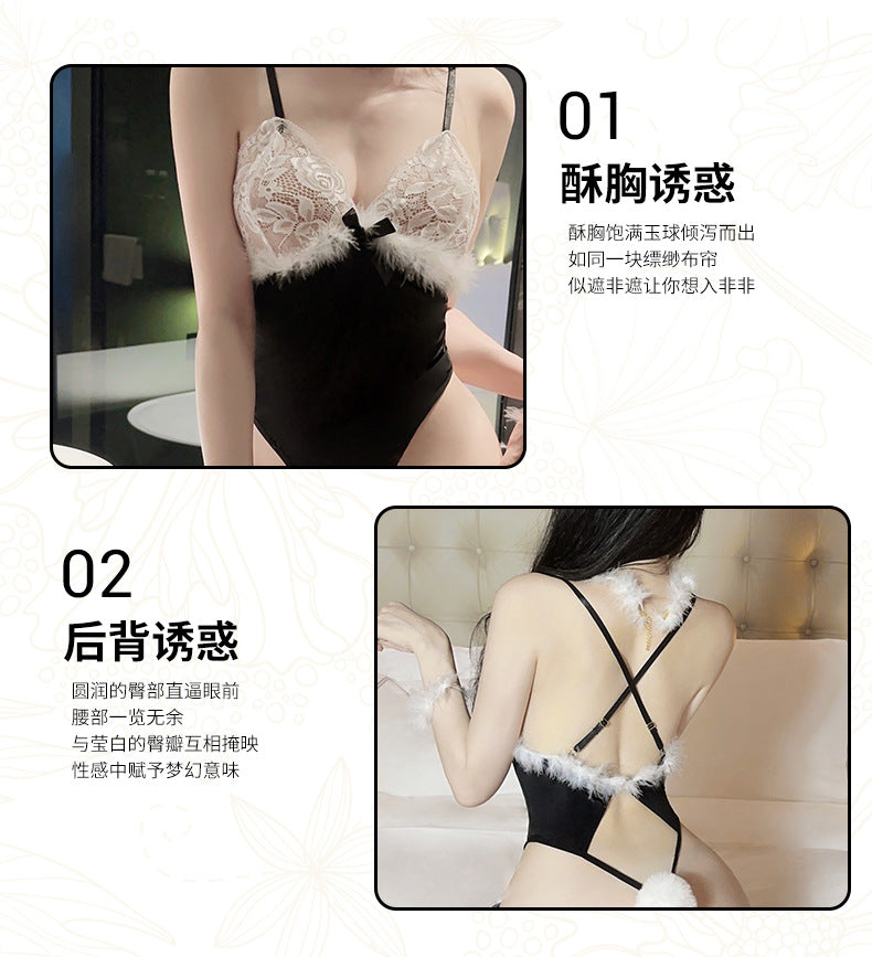 Sexy plush bunny girl bodysuit provocative uniform suit C216