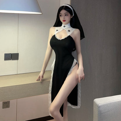 Sexy nun uniform cosplay