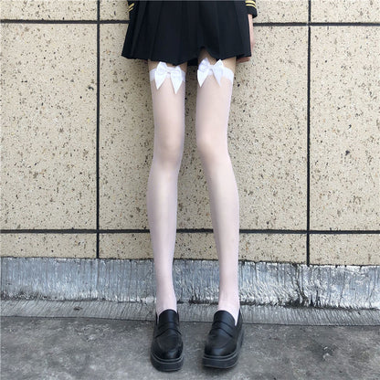 Ins style bow stockings