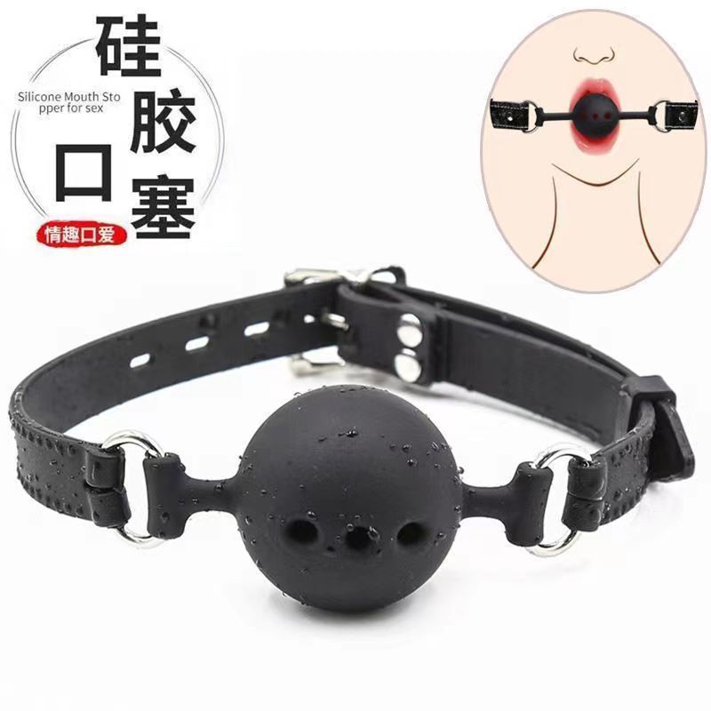 SM sexy mouth plug with hole sex ball [silicone ball]