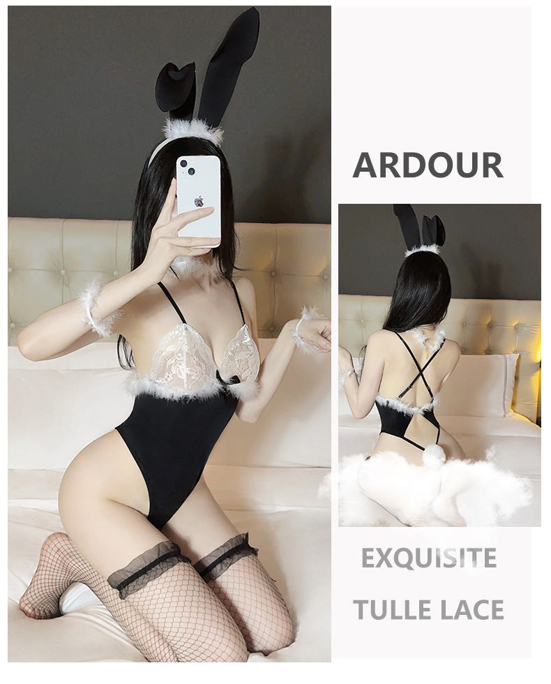 Sexy plush bunny girl bodysuit provocative uniform suit C216