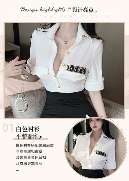 纯欲服装女警套装 C34