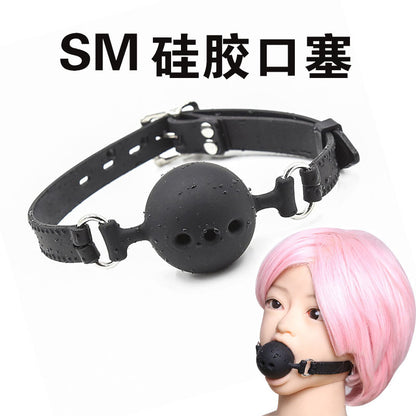 SM sexy mouth plug with hole sex ball [silicone ball]