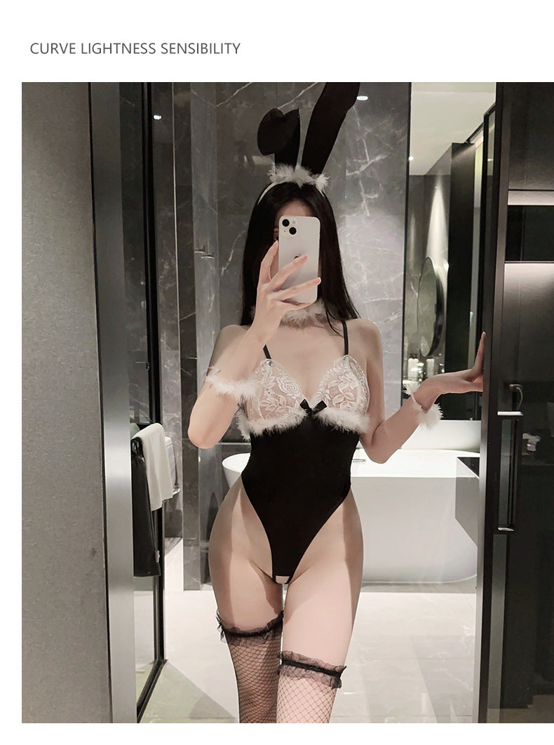 Sexy plush bunny girl bodysuit provocative uniform suit C216