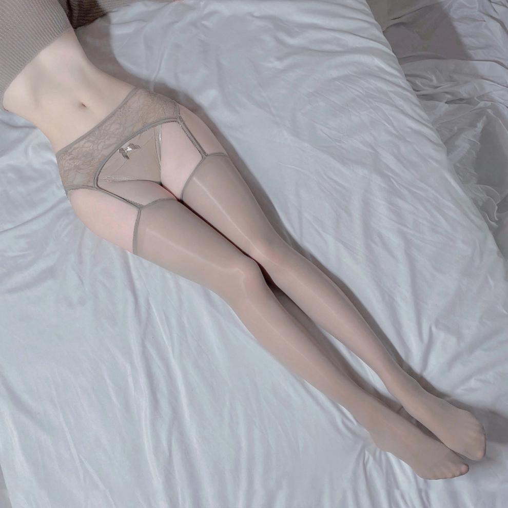 Douyin's same pure lust sexy suspender stockings [glossy]